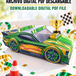 Plantilla digital PDF de auto coleccionable | Patrón imprimible DIY para armar.