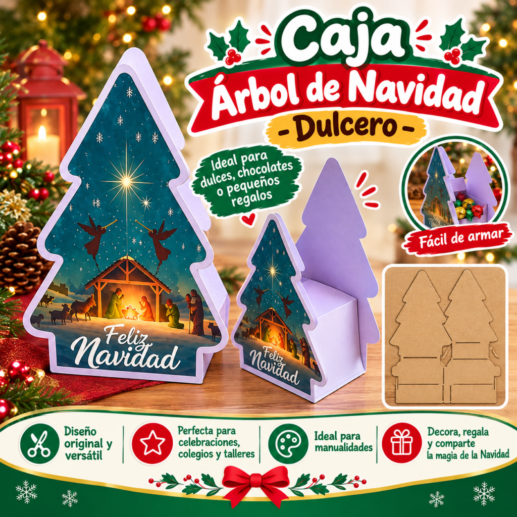 Regleta - Caja árbol navidad